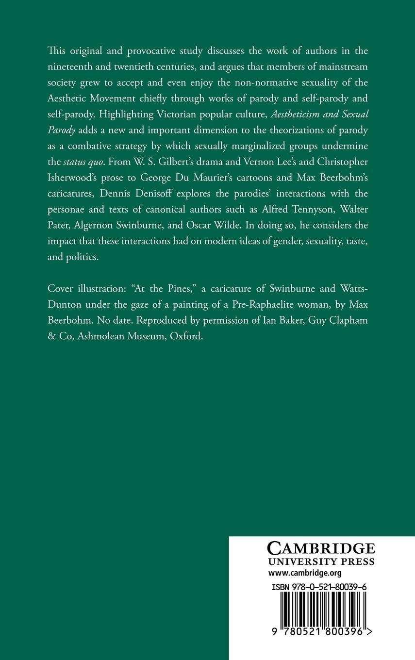 Rückseitencover Aestheticism and Sexual Parody 1840-1940