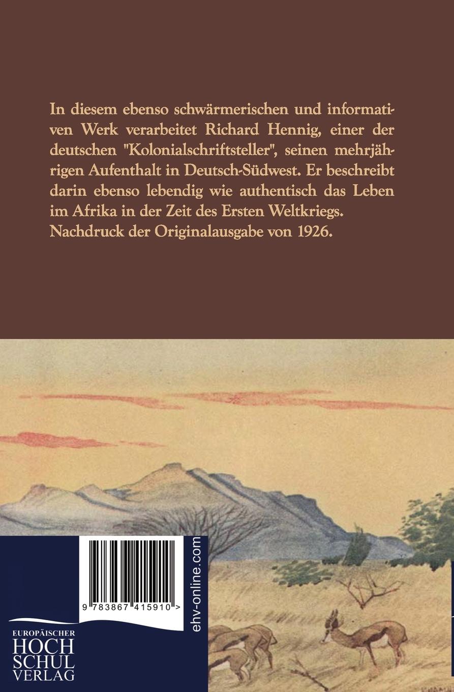 Rückseitencover Sturm und Sonnenschein in Deutsch-Südwest
