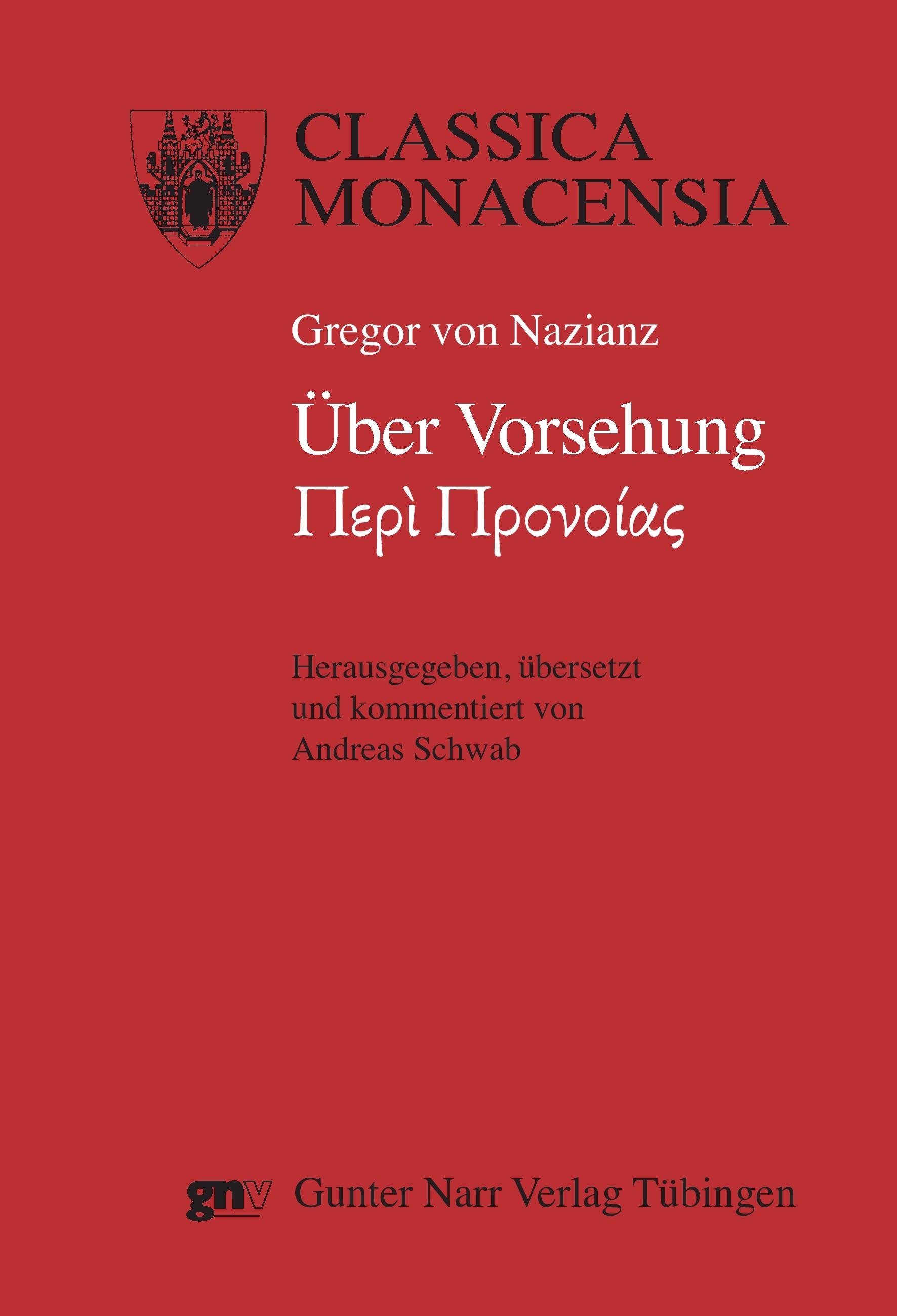 Vorderes Coverbild Gregor von Nazianz: Über Vorsehung