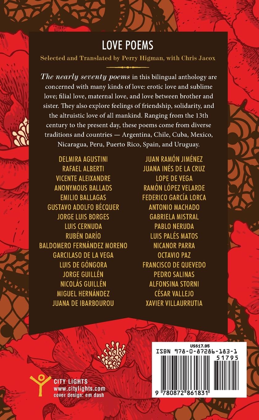 Rückseitencover Love Poems from Spain and Spanish America