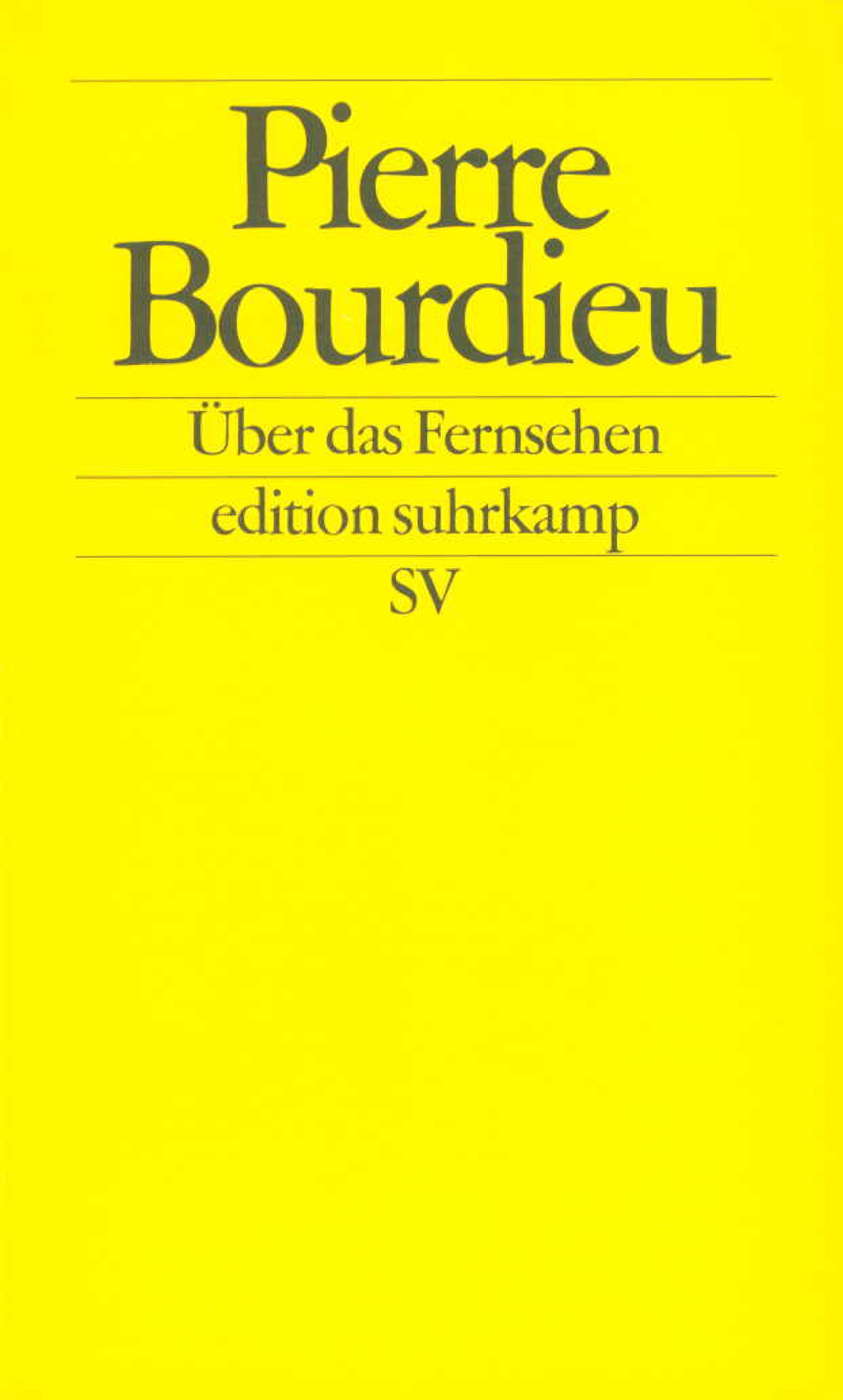 Vorderes Coverbild Über das Fernsehen