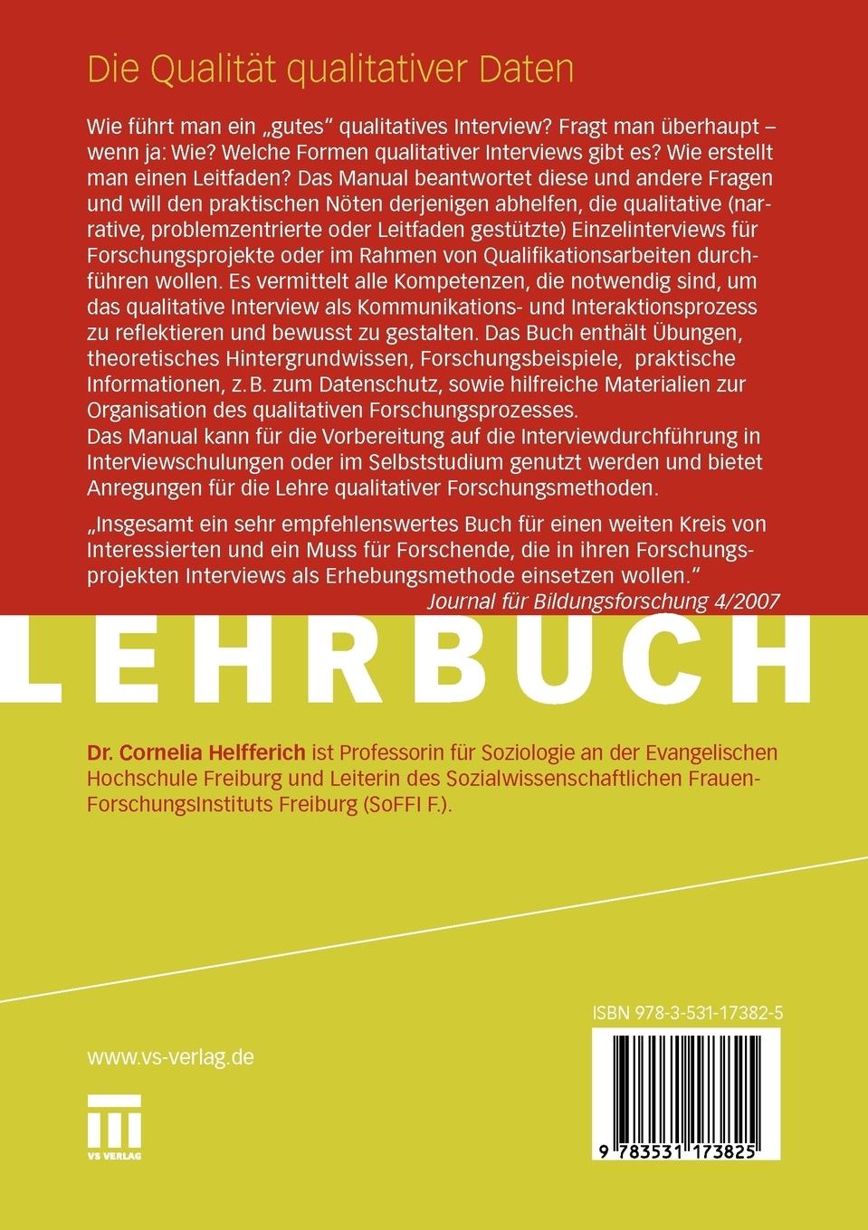 Rückseitencover Die Qualität qualitativer Daten