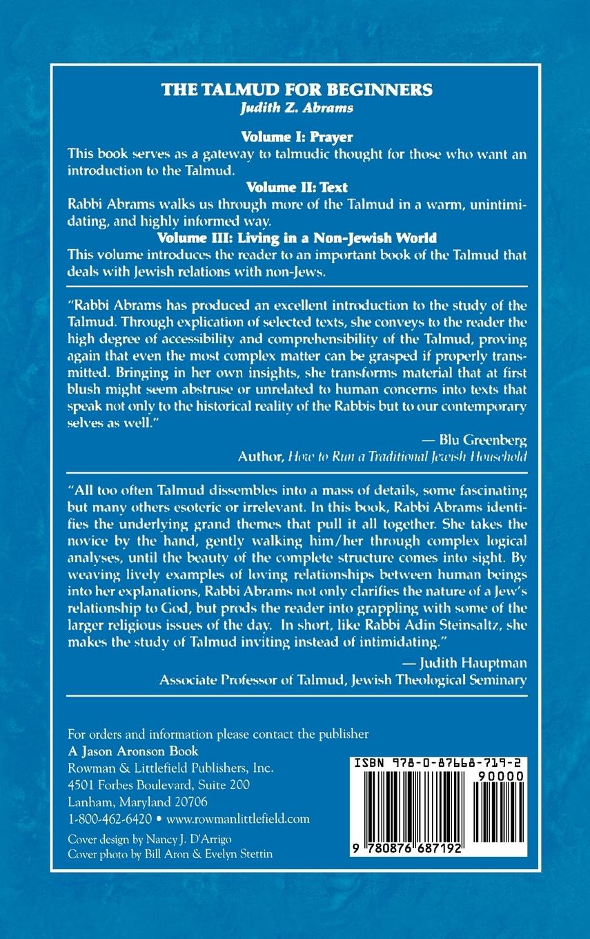 Rückseitencover Talmud for Beginners