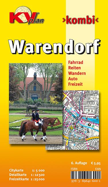 Vorderes Coverbild Warendorf, KVplan, Radkarte/Reiterkarte/Wanderkarte/Stadtplan, 1:25.000 / 1:12.500 / 1:5.000