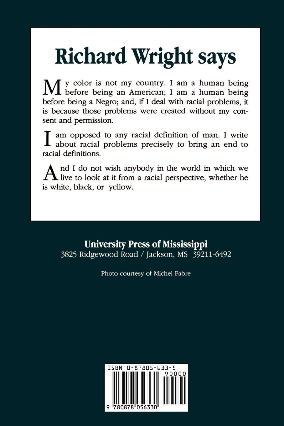 Rückseitencover Conversations with Richard Wright