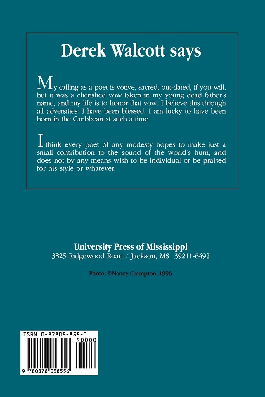 Rückseitencover Conversations with Derek Walcott