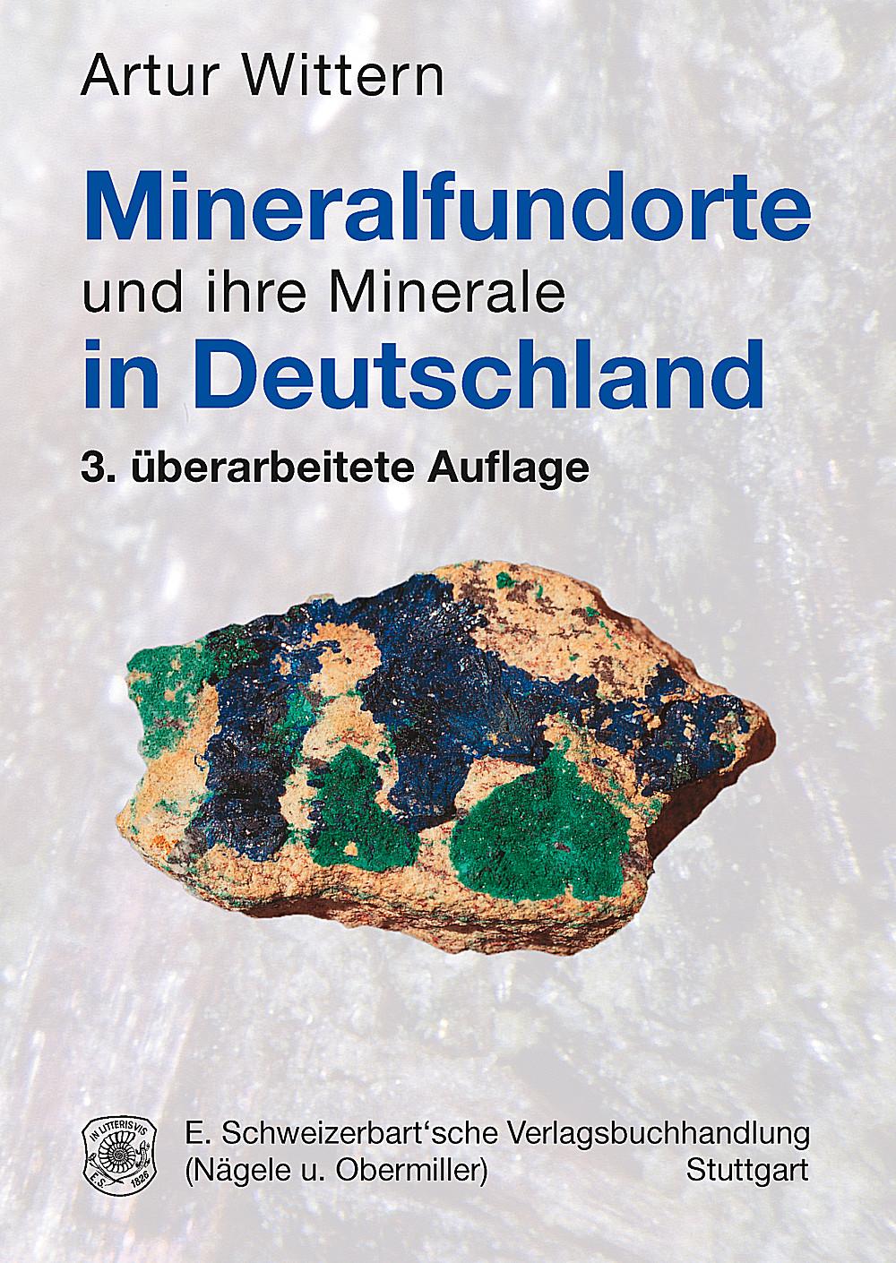 Vorderes Coverbild Mineralfundorte und ihre Minerale in Deutschland