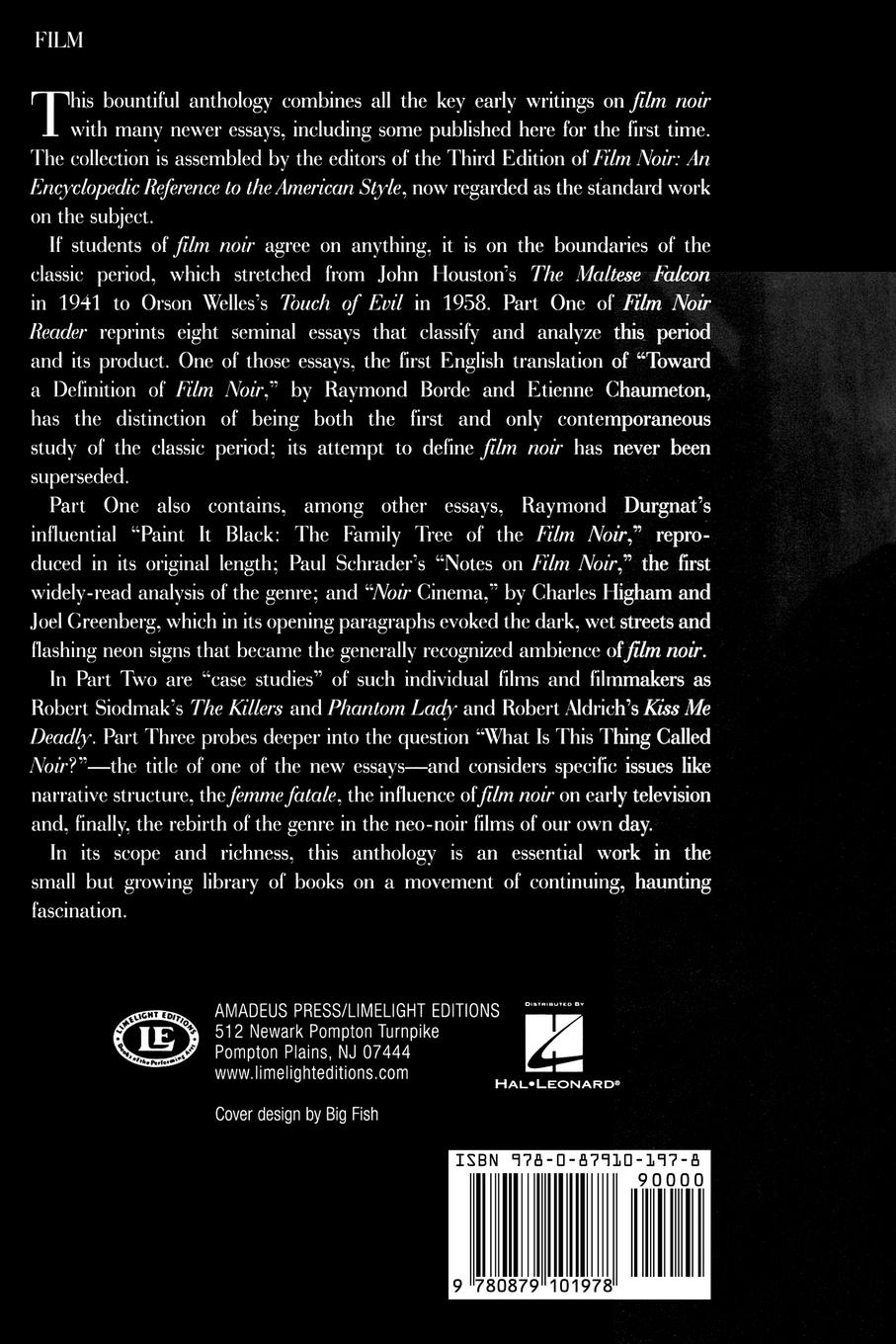Rückseitencover Film Noir Reader