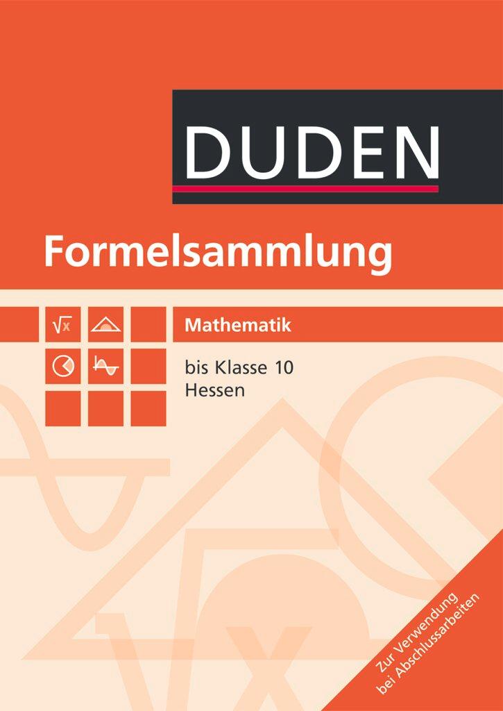 Vorderes Coverbild Formelsammlung Mathematik 7.-10. Schuljahr Hessen