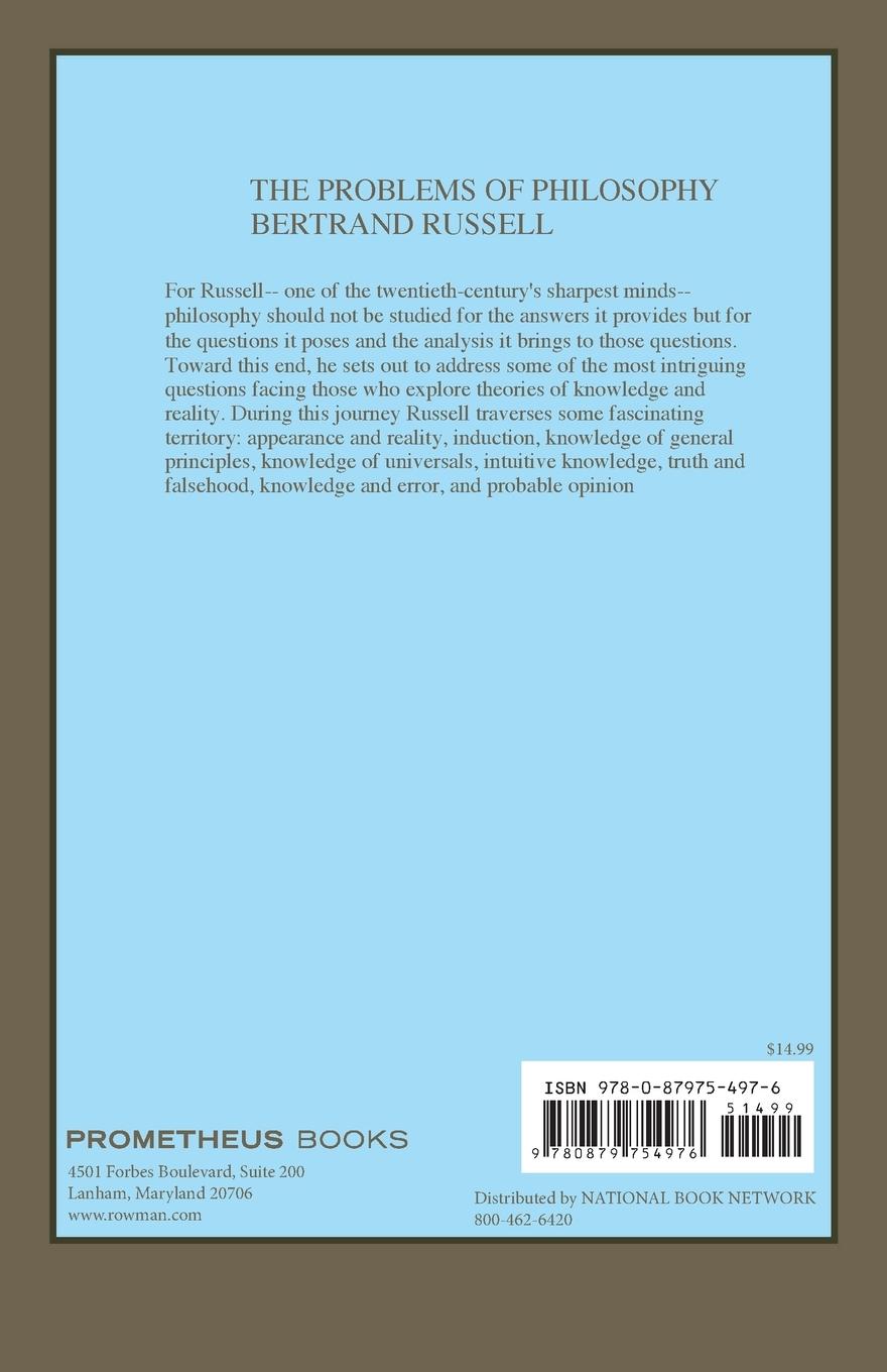 Rückseitencover The Problems of Philosophy