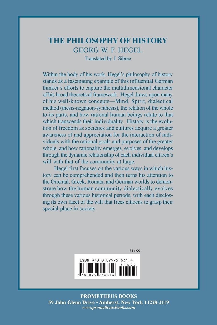 Rückseitencover Philosophy of History