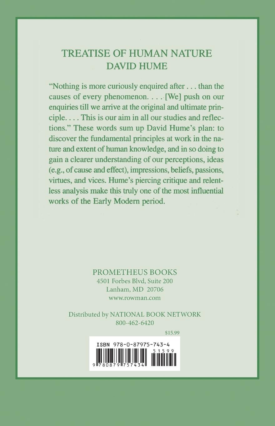Rückseitencover A Treatise of Human Nature