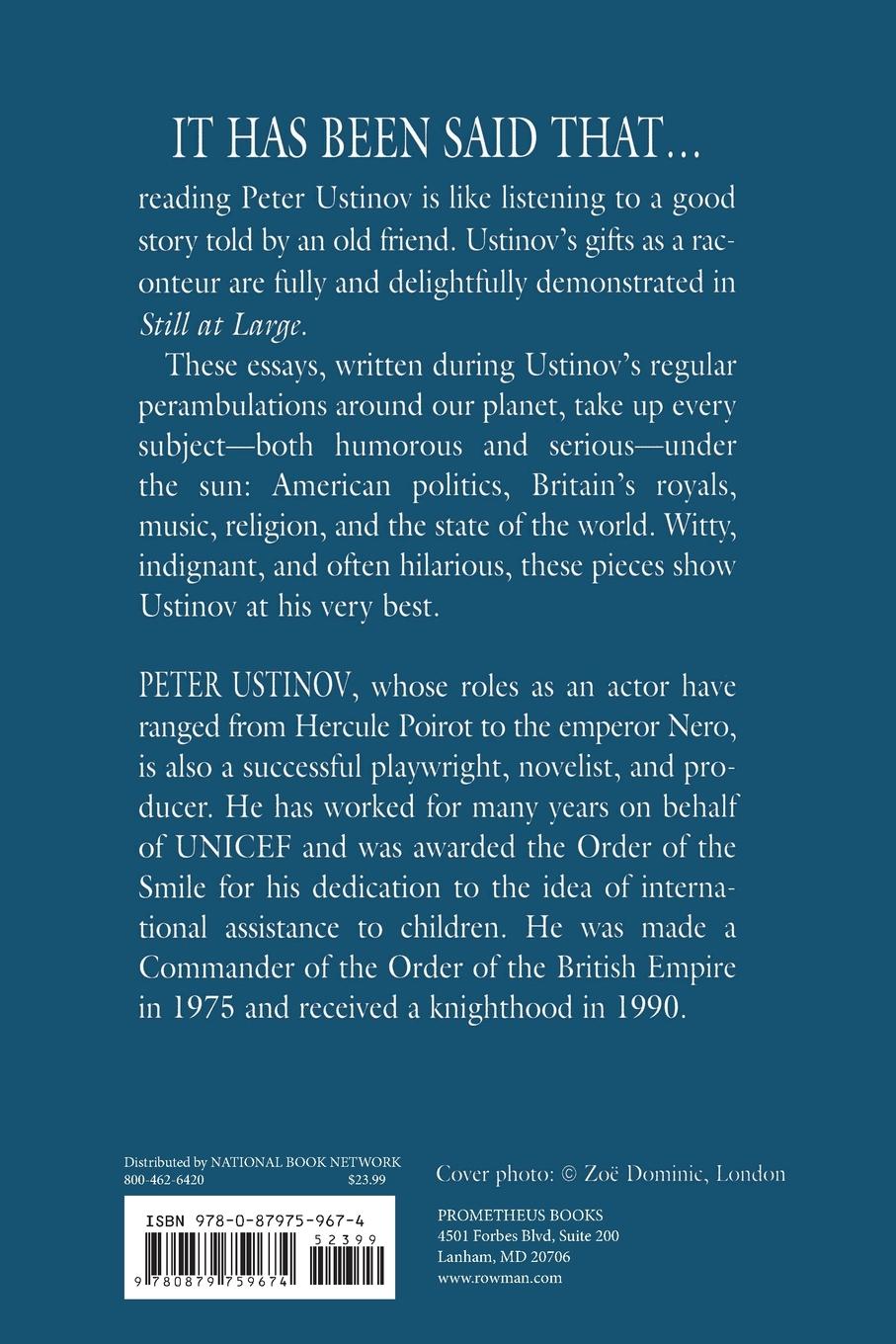 Rückseitencover Ustinov Still at Large