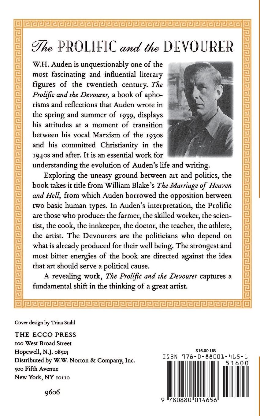 Rückseitencover The Prolific and the Devourer