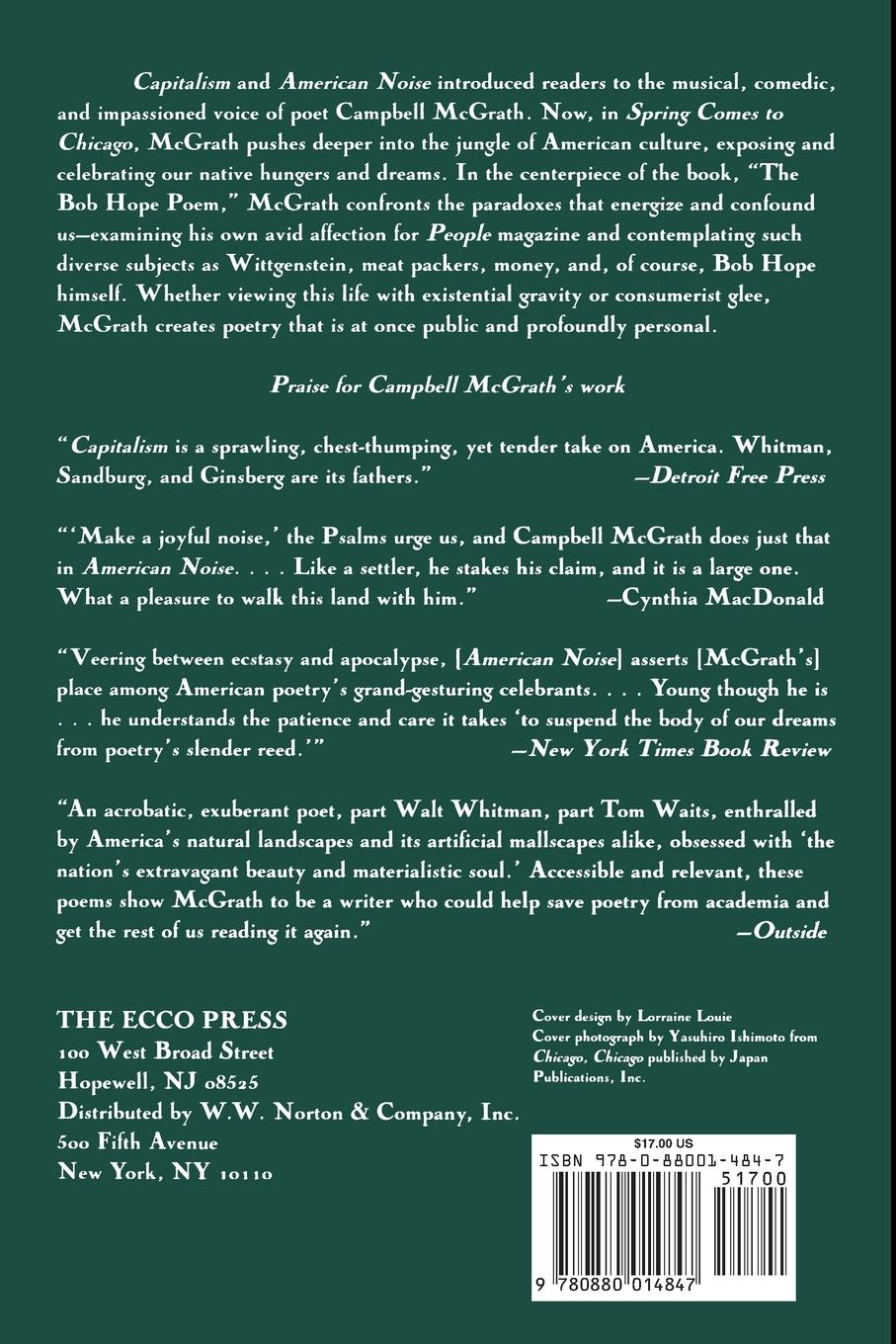 Rückseitencover Spring Comes to Chicago