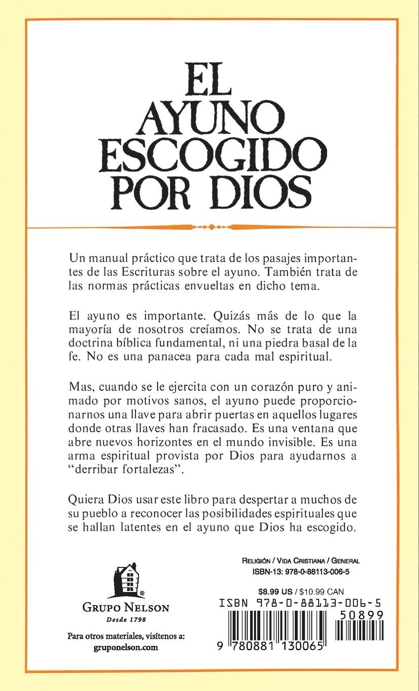 Rückseitencover El ayuno escogido por Dios