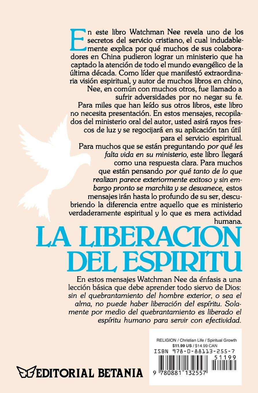 Rückseitencover La Liberacion del Espiritu
