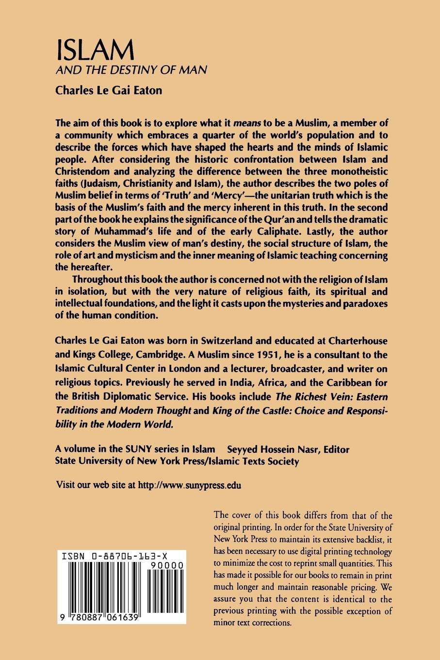 Rückseitencover Islam and the Destiny of Man