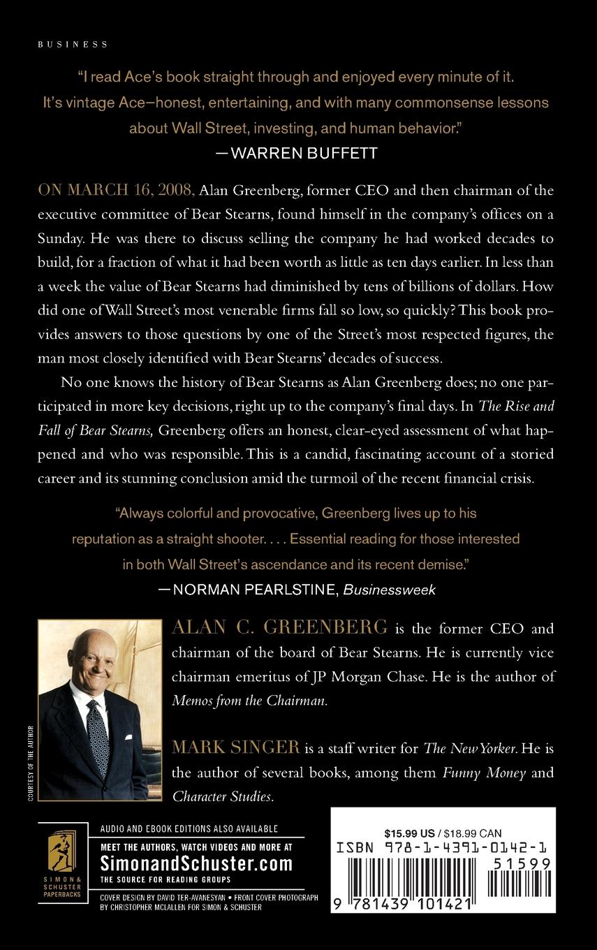 Rückseitencover Rise and Fall of Bear Stearns