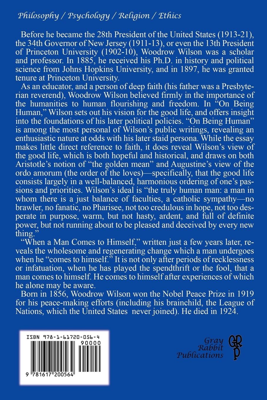 Rückseitencover On Being Human and When a Man Comes to Himself