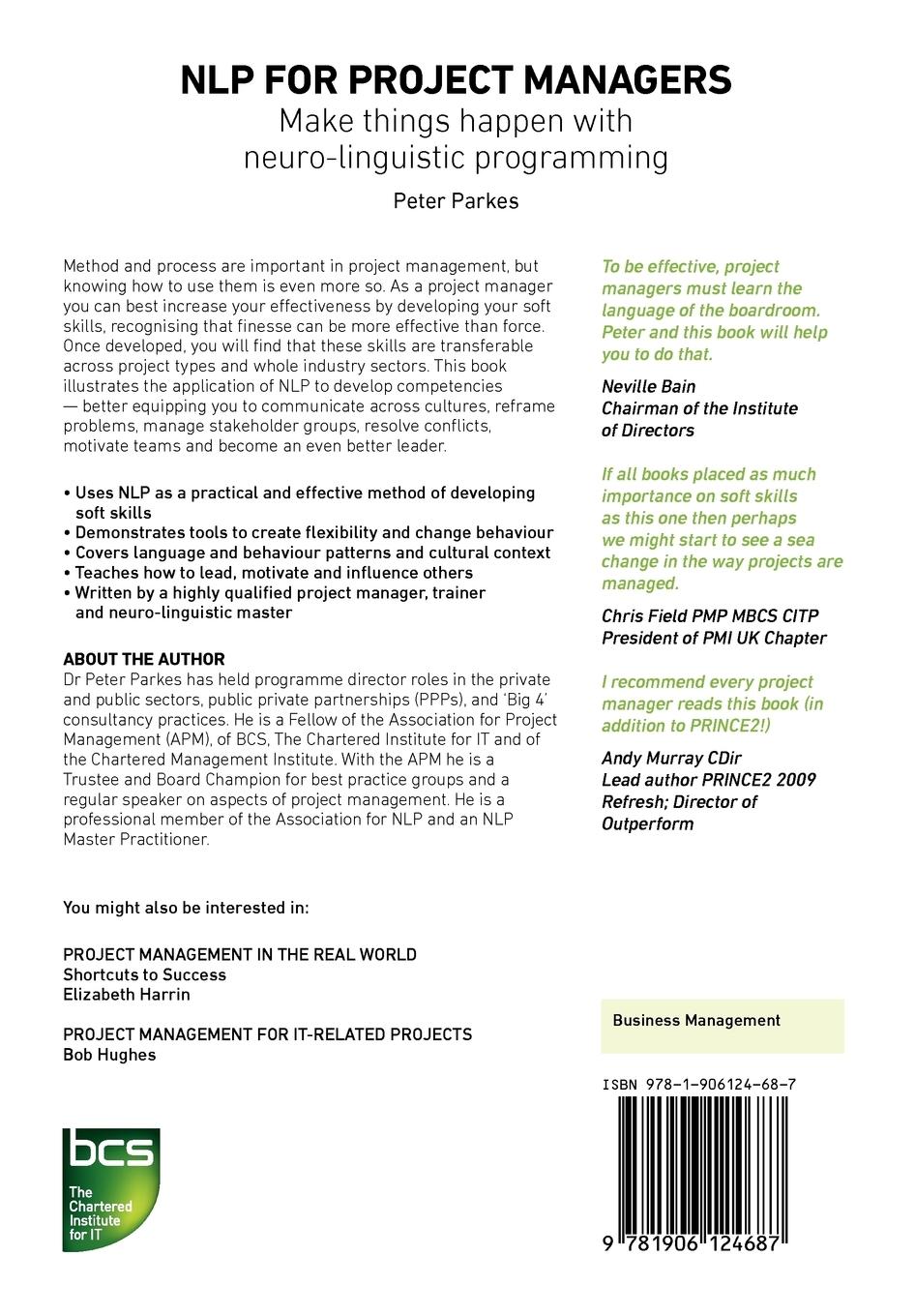 Rückseitencover NLP for Project Managers