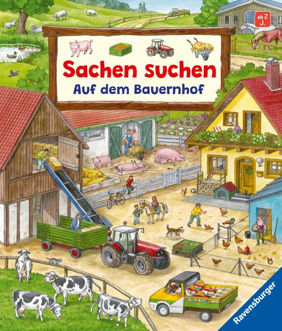 Vorderes Coverbild Sachen suchen: Auf dem Bauernhof - Wimmelbuch ab 2 Jahren
