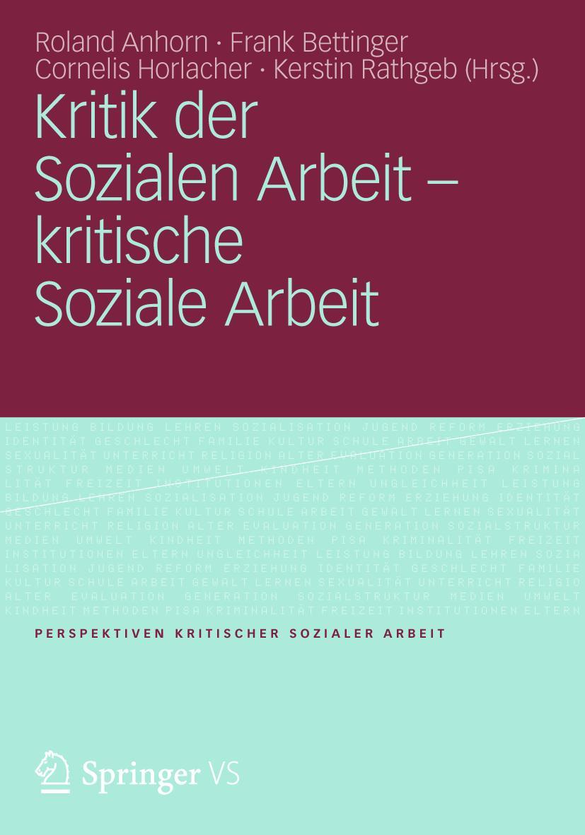 Vorderes Coverbild Kritik der Sozialen Arbeit - kritische Soziale Arbeit