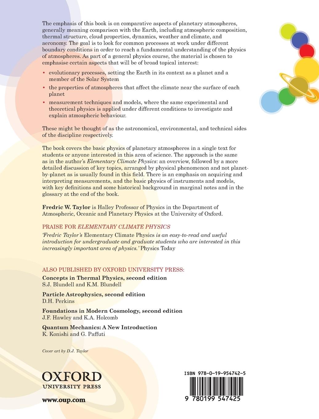 Rückseitencover PLANETARY ATMOSPHERES C