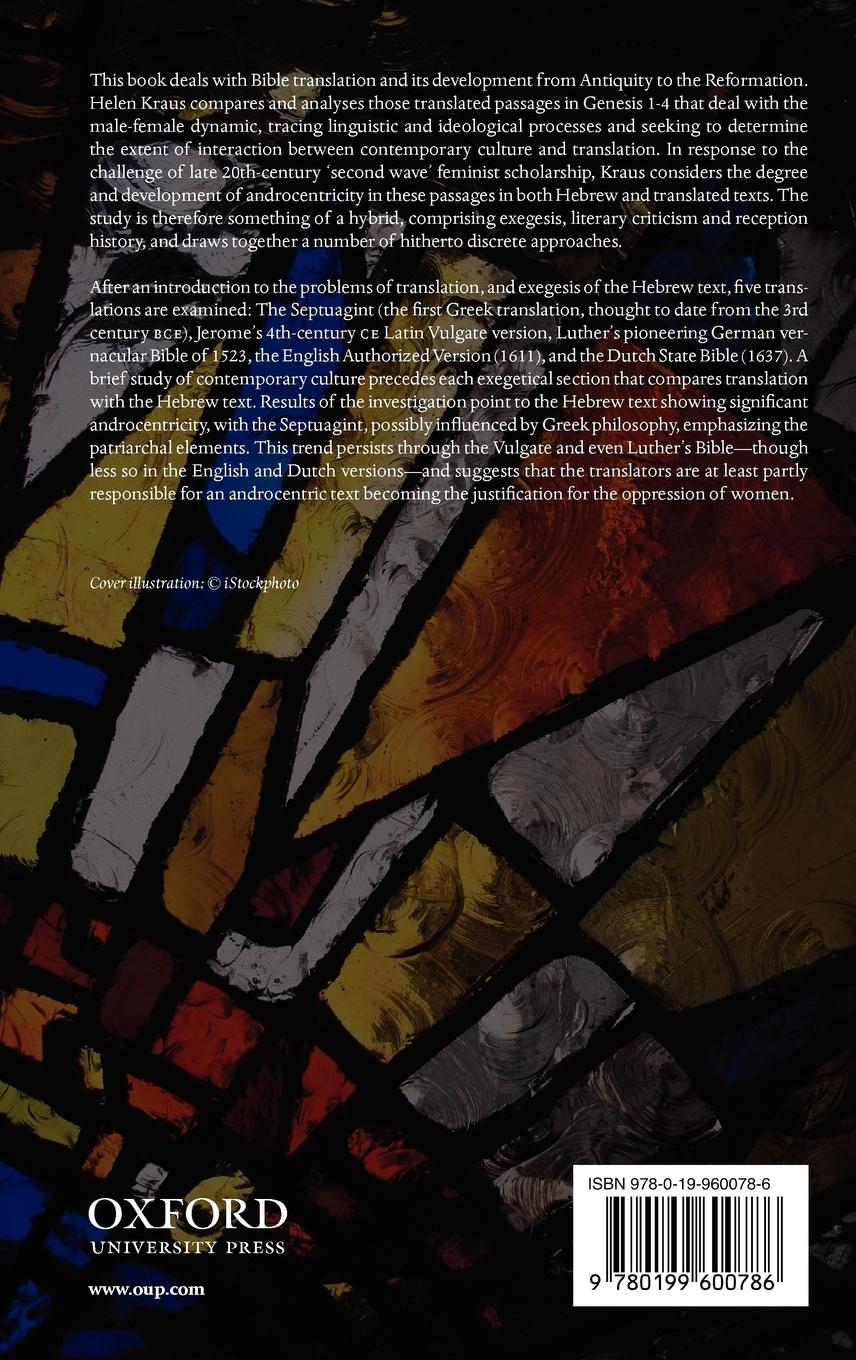 Rückseitencover Gender Issues in Ancient and Reformation Translations of Genesis 1-4
