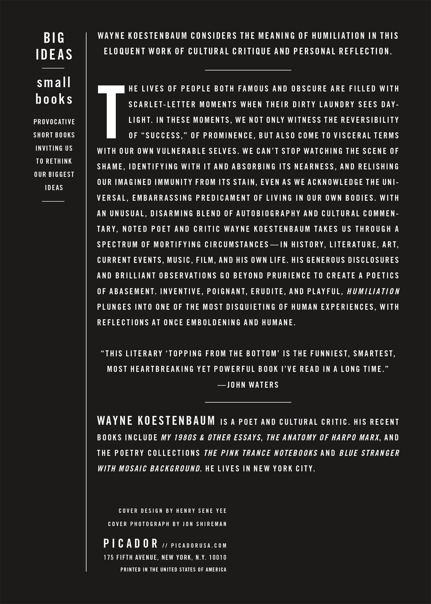 Rückseitencover Humiliation