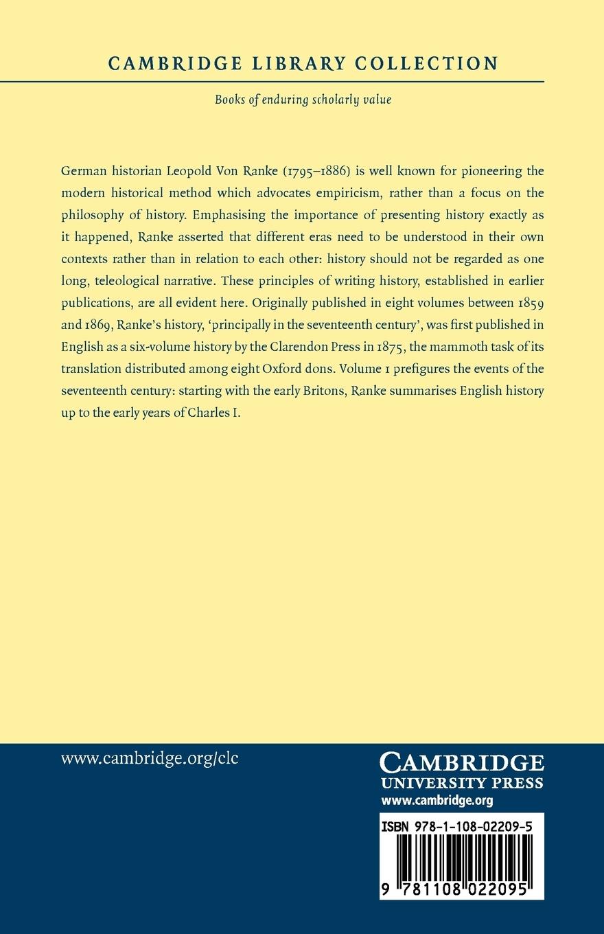 Rückseitencover A History of England - Volume 1