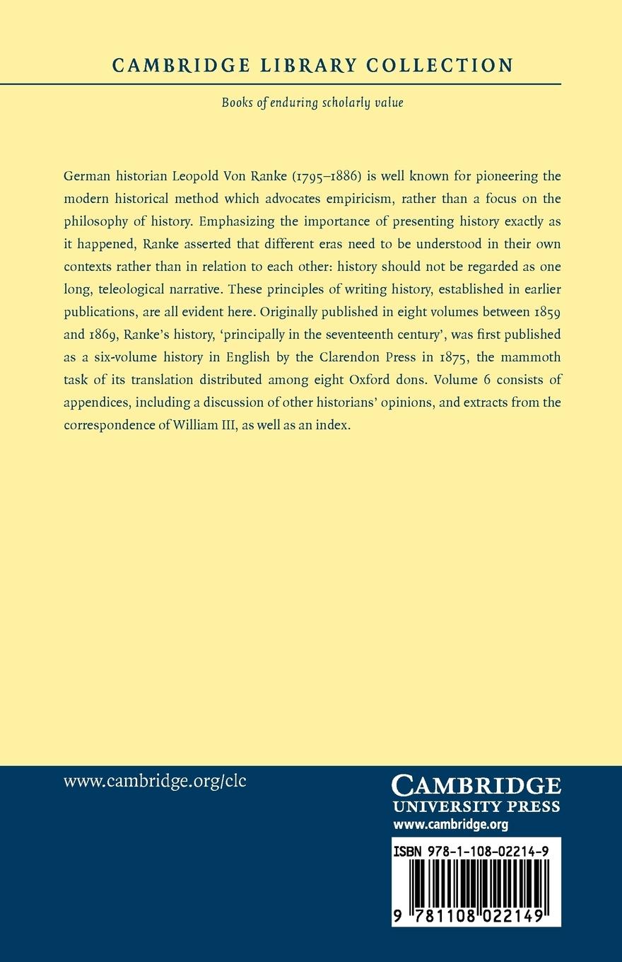 Rückseitencover A History of England - Volume 6