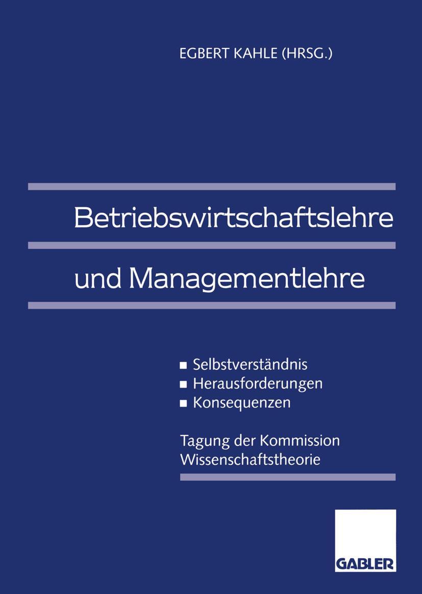 Vorderes Coverbild Betriebswirtschaftslehre und Managementlehre