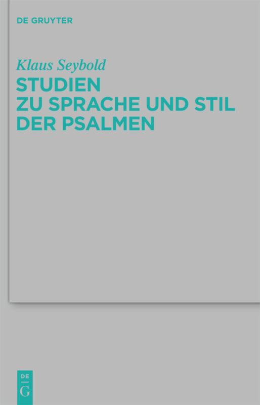 Vorderes Coverbild Studien zu Sprache und Stil der Psalmen