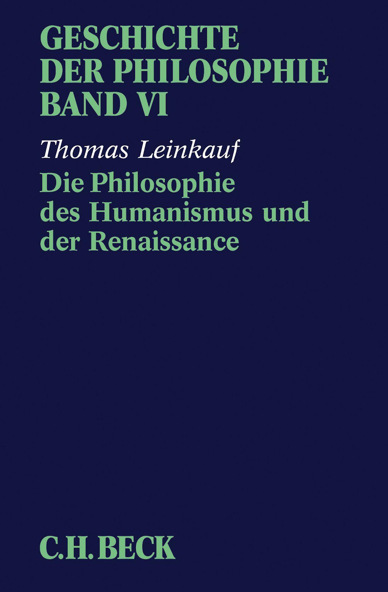 Vorderes Coverbild Die Philosophie des Humanismus und der Renaissance