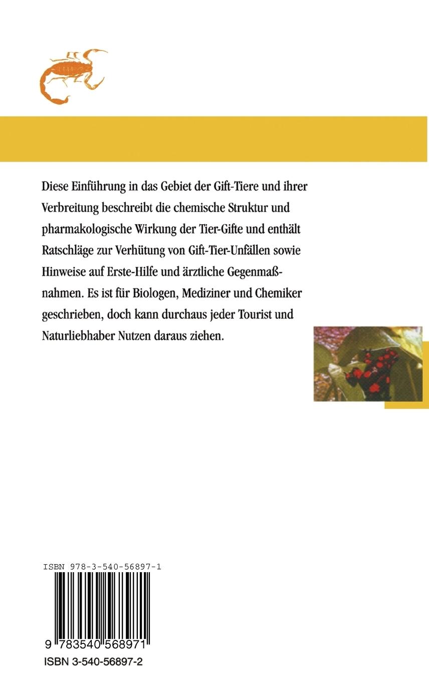 Rückseitencover Gift - Tiere und ihre Waffen