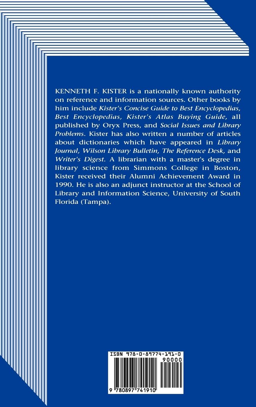 Rückseitencover Kister's Best Dictionaries for Adults & Young People