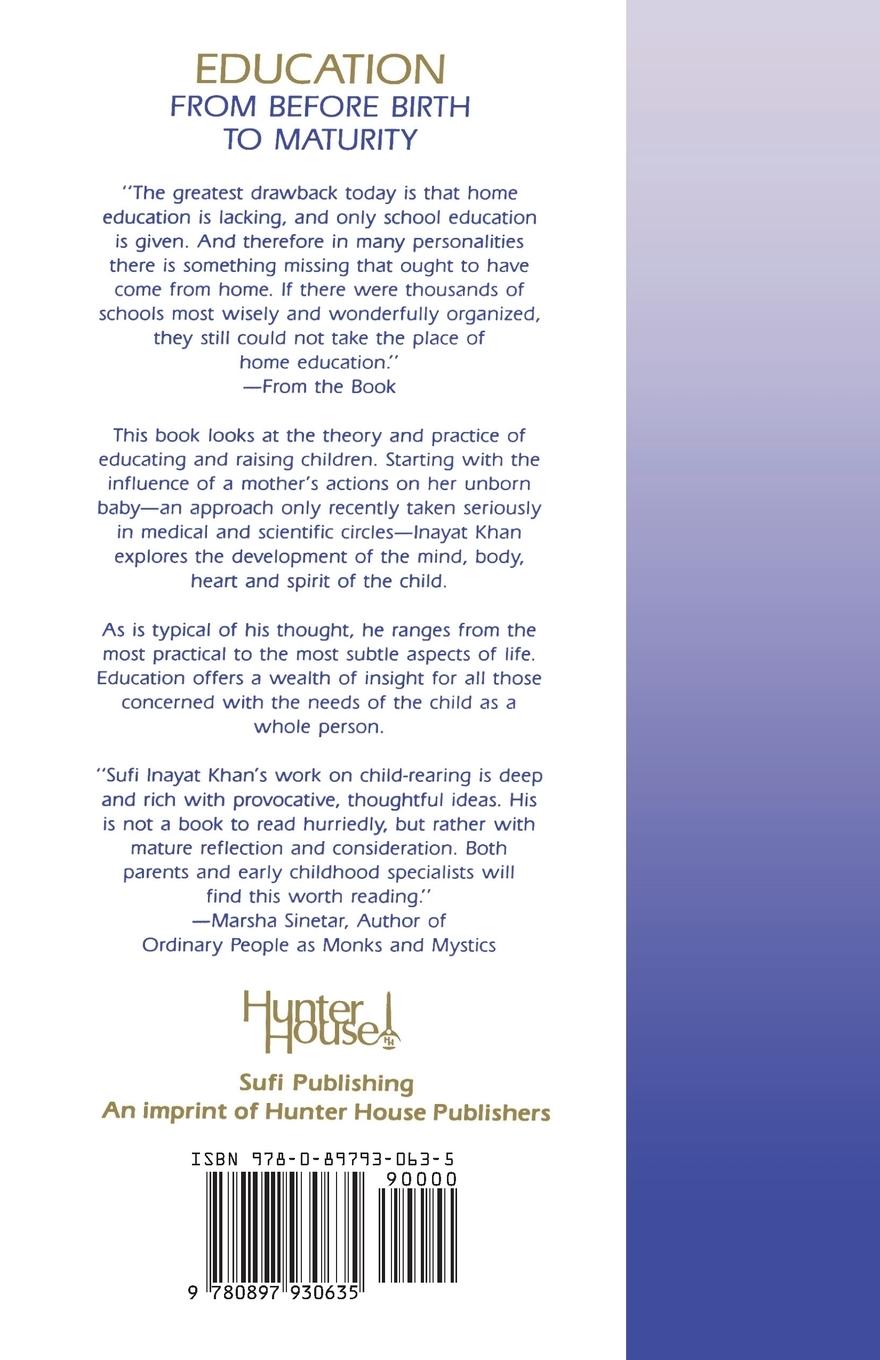 Rückseitencover Education from Before Birth to Maturity
