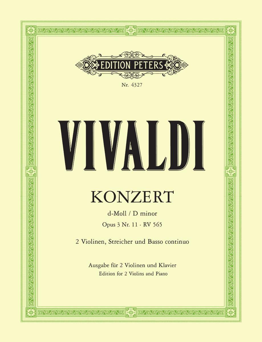 Vorderes Coverbild Konzert für 2 Violinen, Streicher und Basso continuo d-moll op. 3 Nr. 11 RV 565