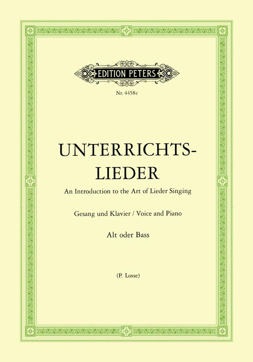Vorderes Coverbild Album of 60 Lieder from Bach to Reger, 'Unterrichts-Lieder'