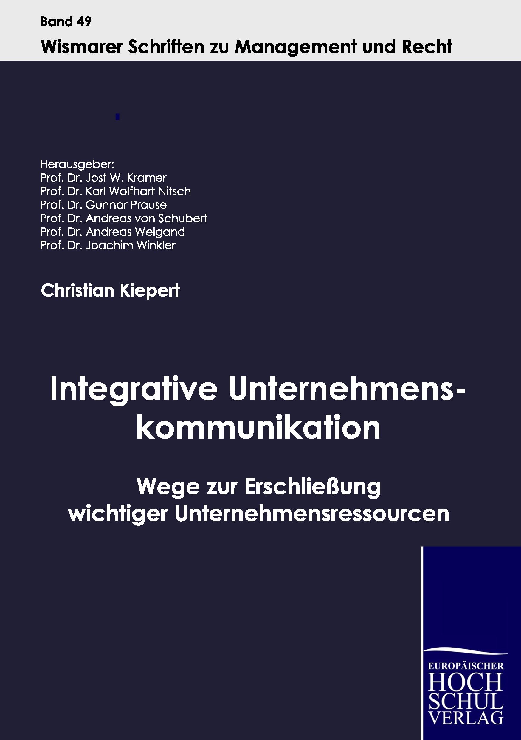 Vorderes Coverbild Integrative Unternehmenskommunikation