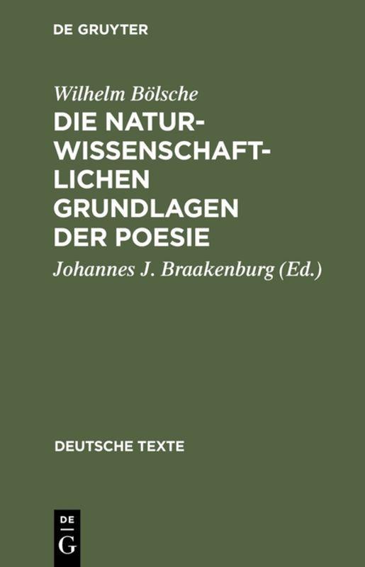 Vorderes Coverbild Die naturwissenschaftlichen Grundlagen der Poesie