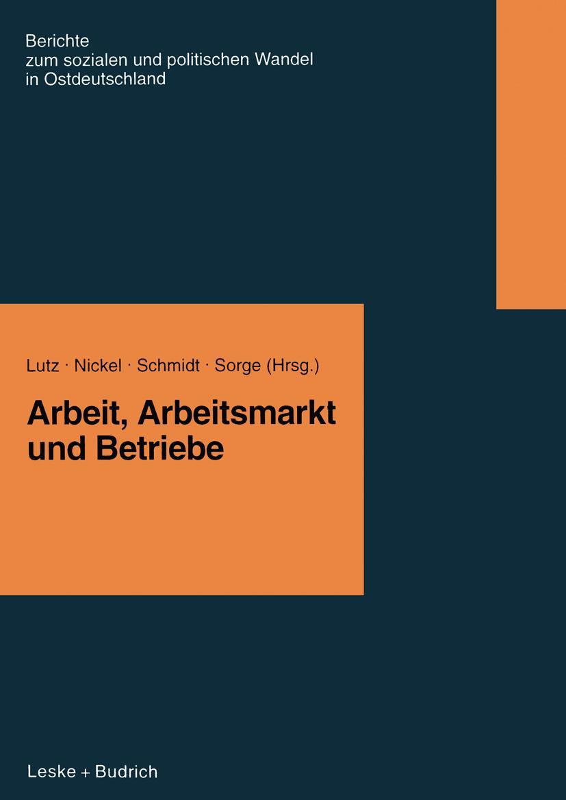 Vorderes Coverbild Arbeit, Arbeitsmarkt und Betriebe