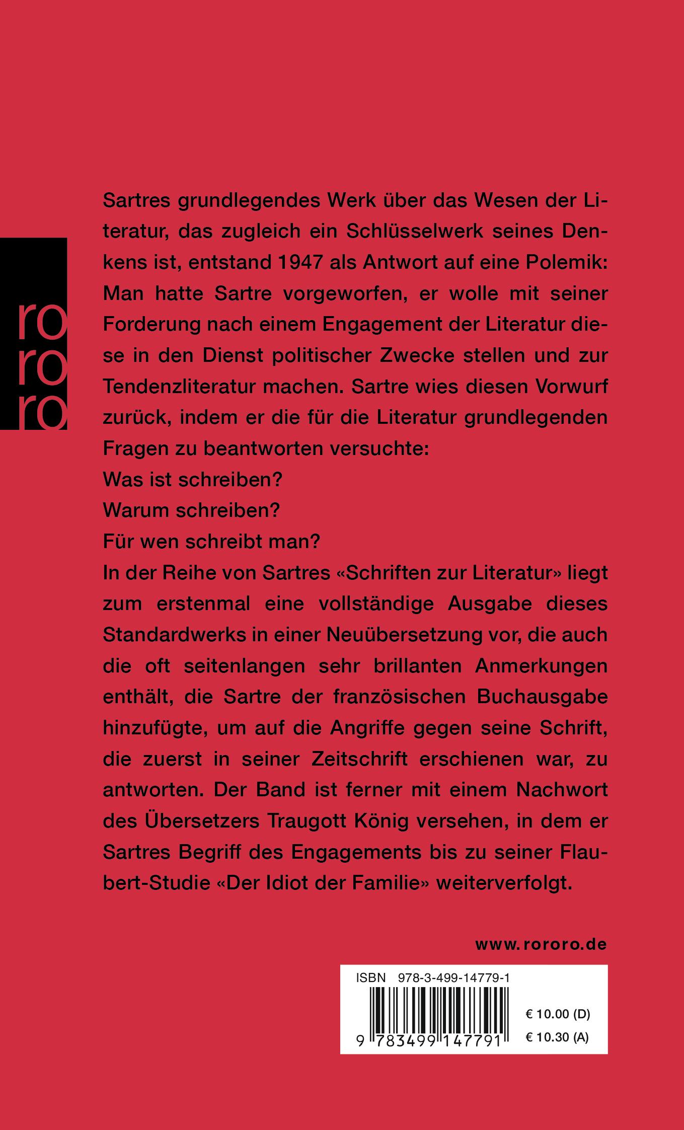 Rückseitencover Was ist Literatur?