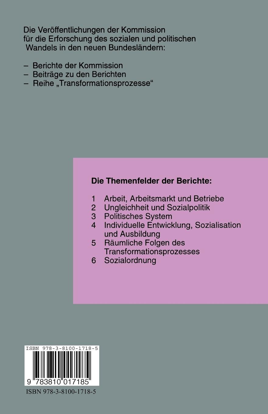 Rückseitencover Intermediäre Strukturen in Ostdeutschland