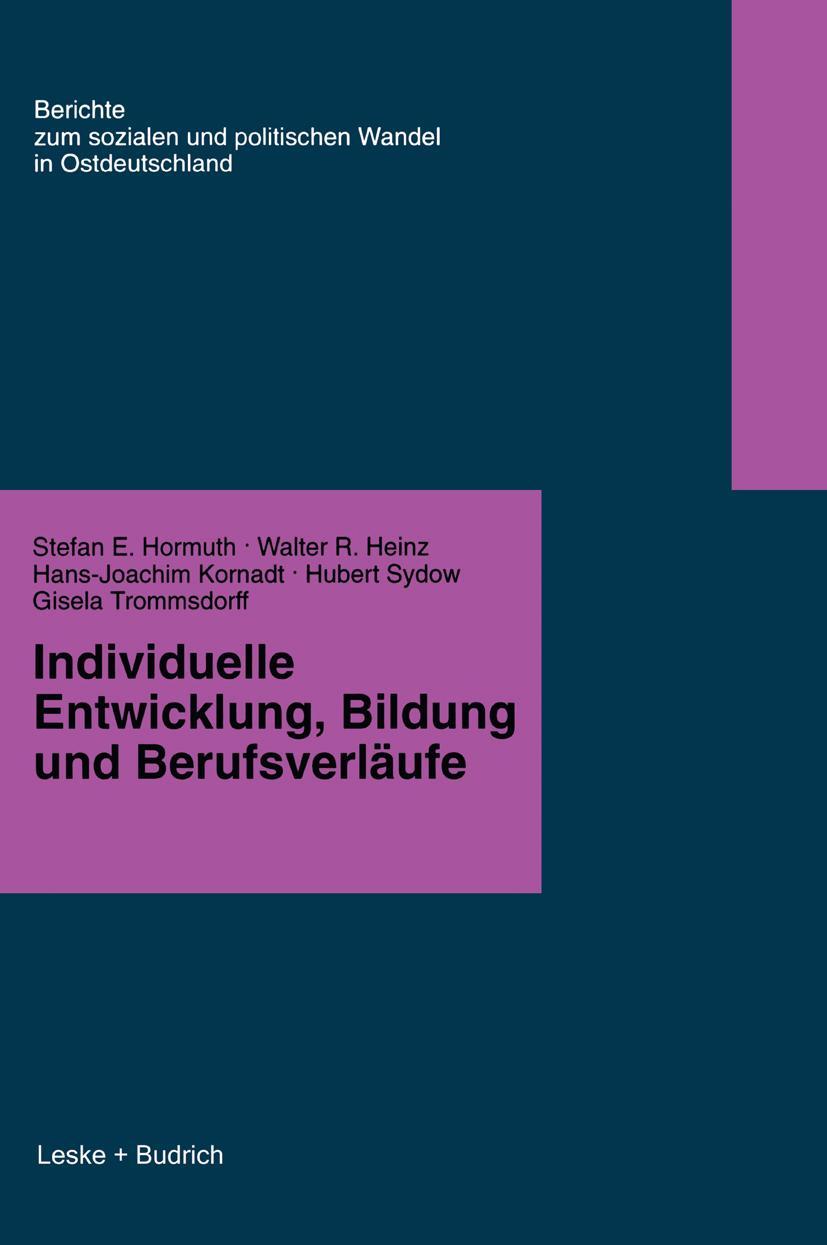 Vorderes Coverbild Individuelle Entwicklung, Bildung und Berufsverfäufe