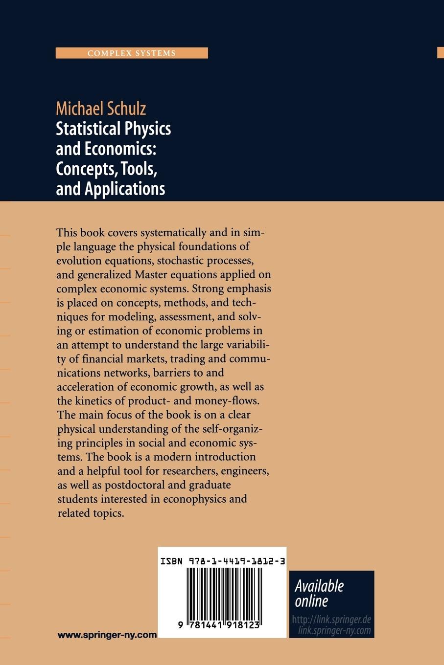 Rückseitencover Statistical Physics and Economics