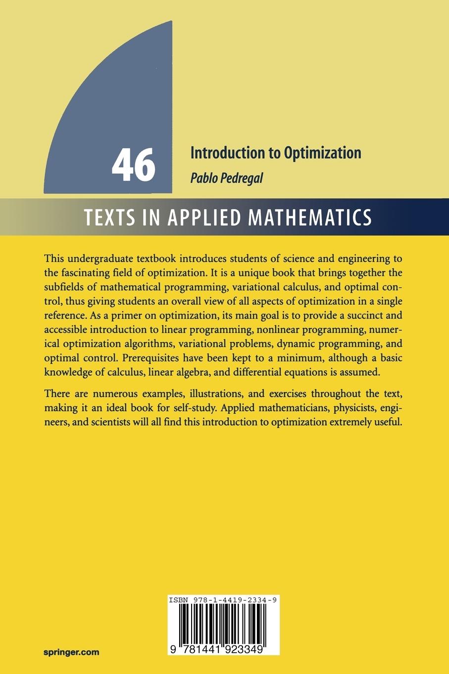 Rückseitencover Introduction to Optimization