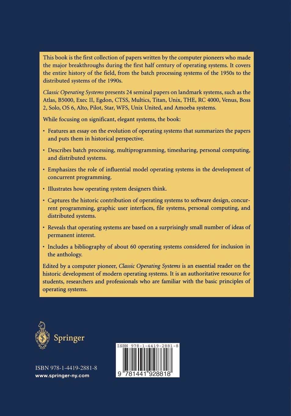 Rückseitencover Classic Operating Systems