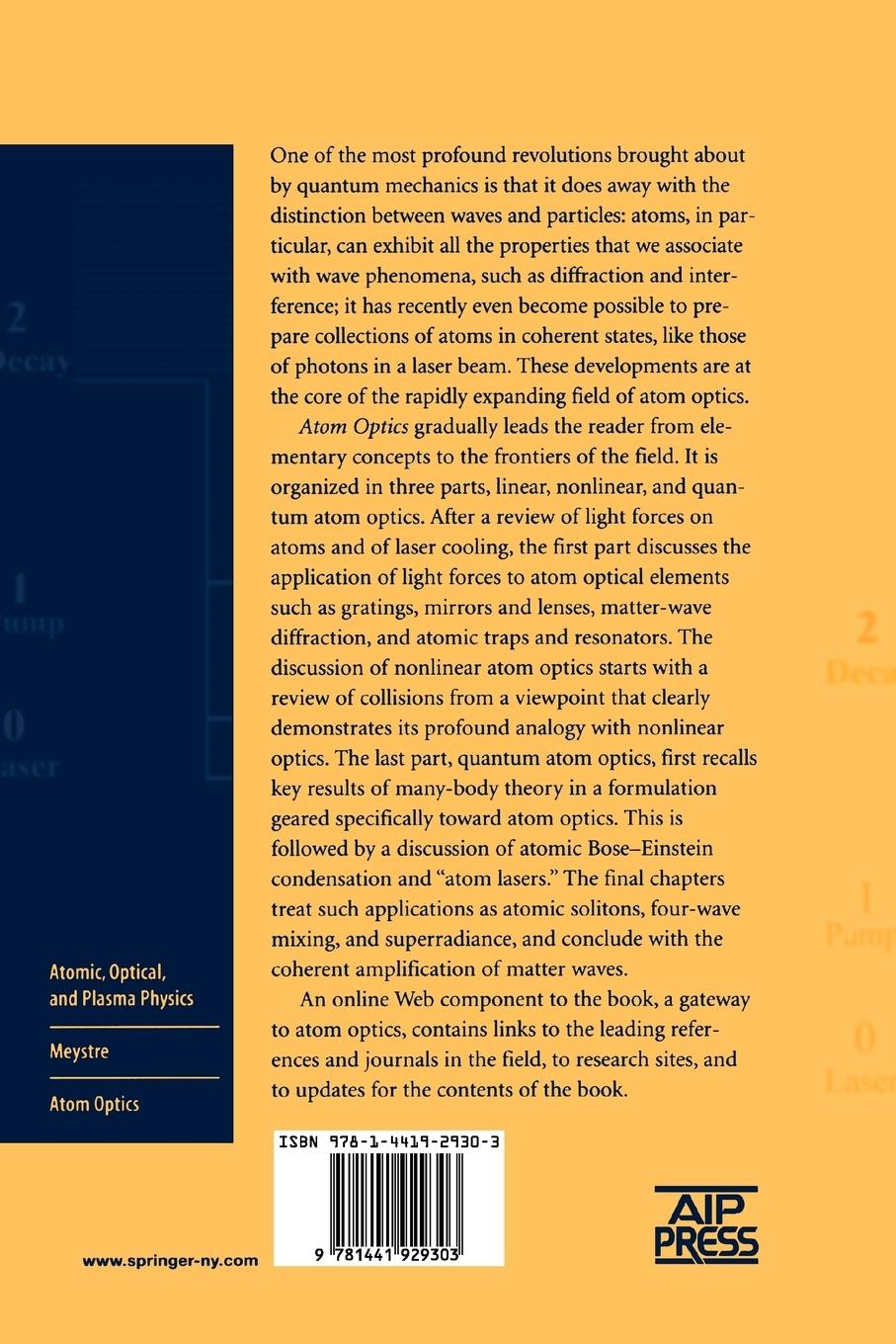 Rückseitencover Atom Optics